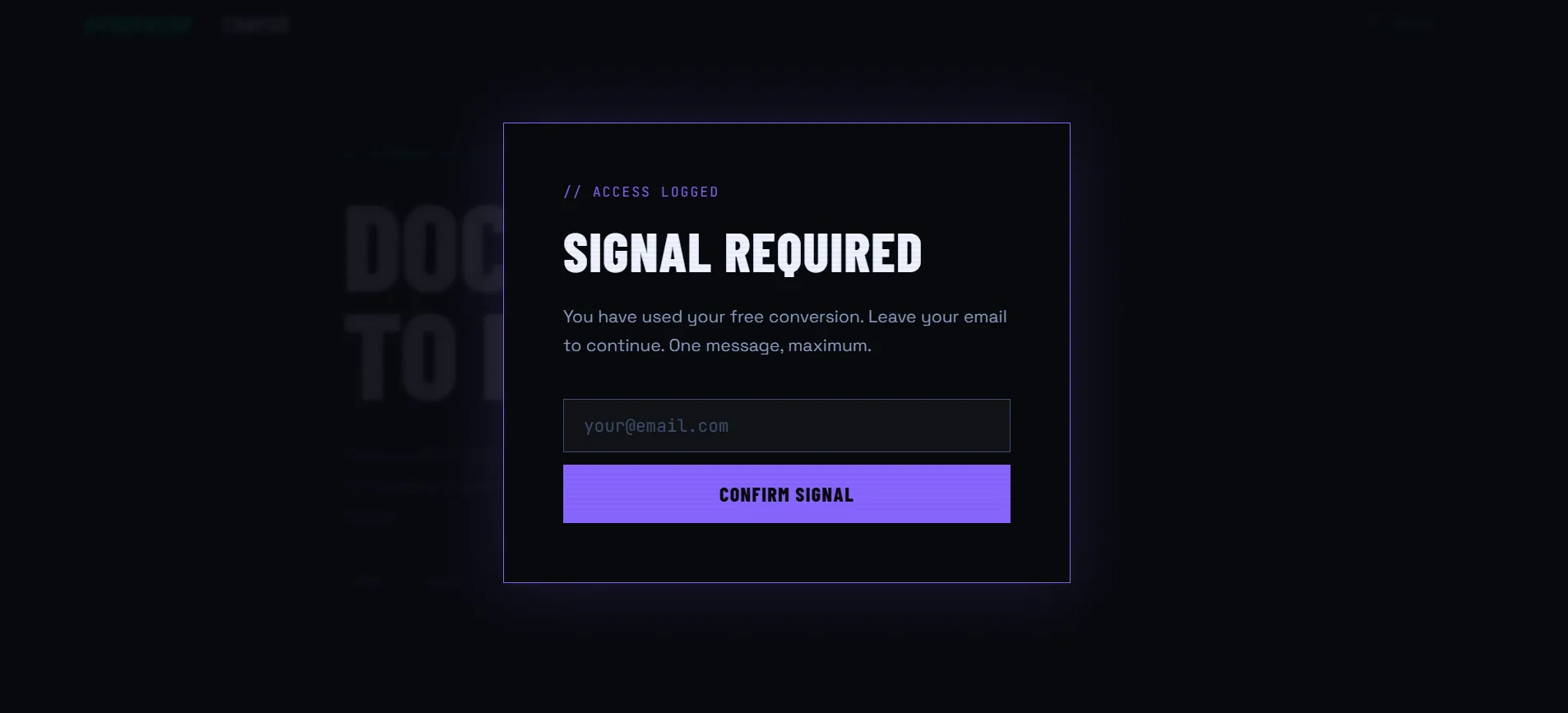 Corpus email gate