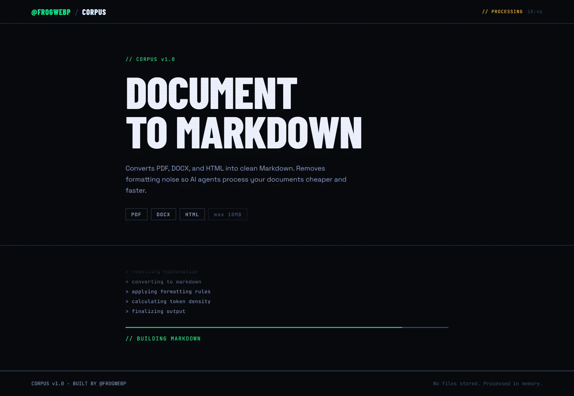 Corpus processing